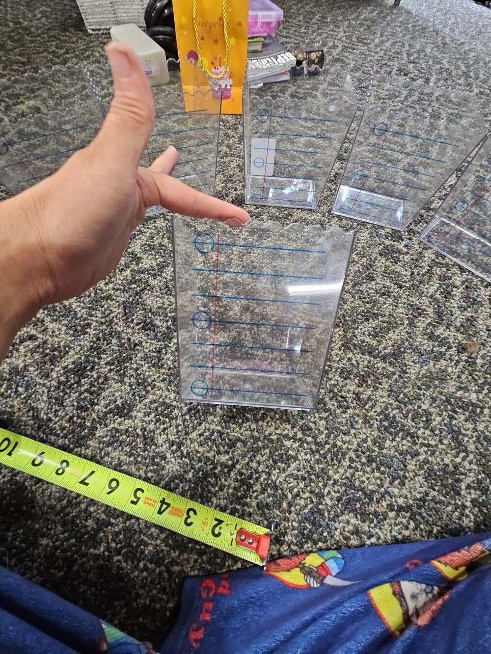 6 Clear Notebook Box Organizer